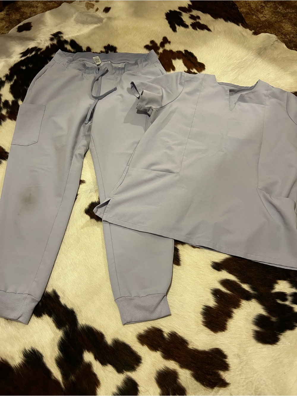 Mandala Light Lavender Scrub Set - Top & Jogger Pants
